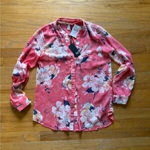 Kut from the Kloth Pink Floral Blouse